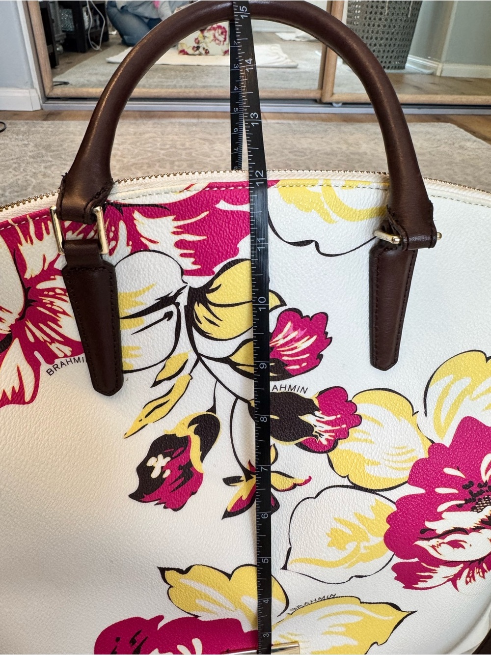 Brahmin Dahlia Bouquet Duxbury Satchel - Picture 8 of 15